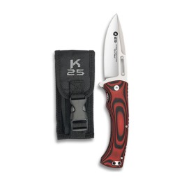 Navaja K25 G10 Rojo-Negro hoja 9,8 cm — Navaja táctica enteriza CNC | Barroco Cuchillería