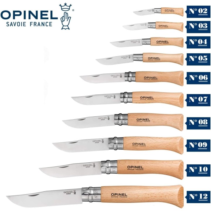 Navaja Opinel Nº7 Inox — Navaja clásica francesa EDC hoja 8 cm | Barroco Cuchillería
